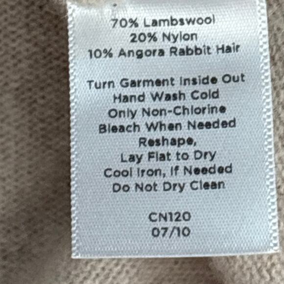 Talbots‎ Sequined Angora Cardigan Tan Size Large Petite - Picture 7 of 7